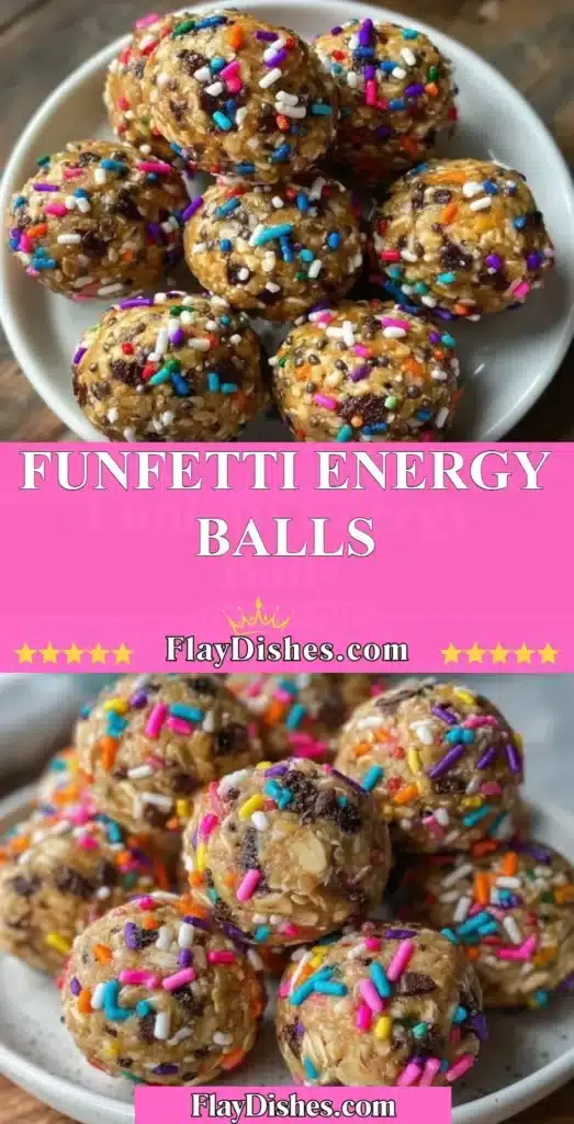 Delicious funfetti energy balls for a healthy snack option.