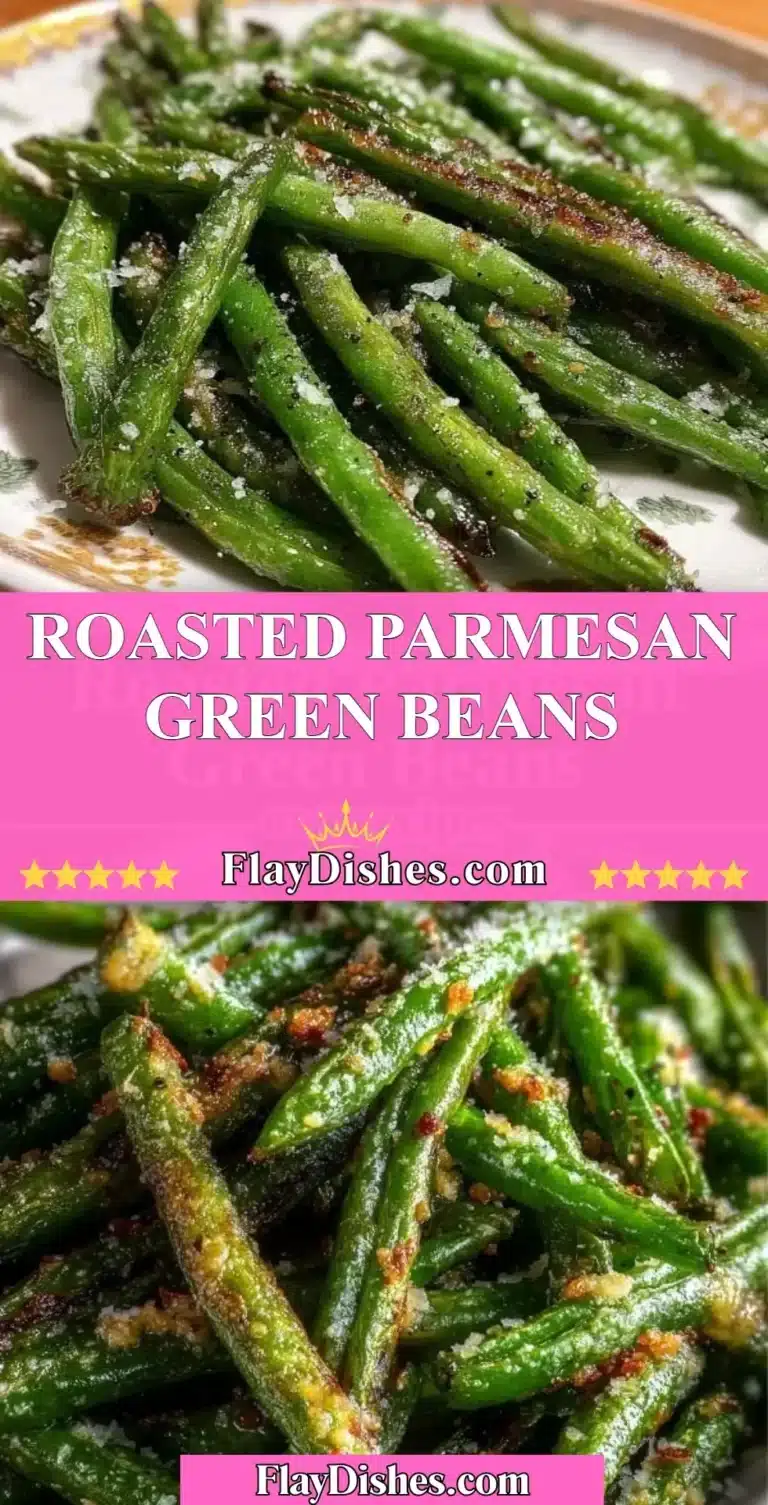 Roasted Parmesan Green Beans served as a delicious side dish.