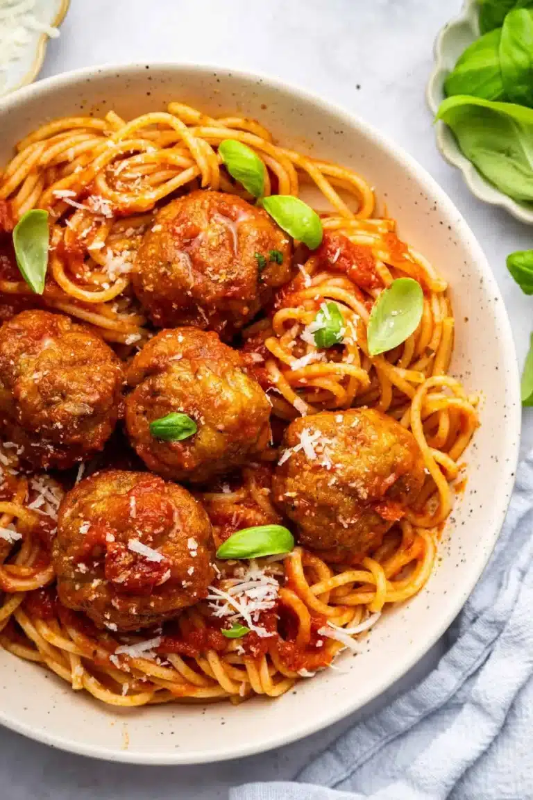 Air Fryer Turkey Meatballs 5 Delicious air fryer turkey meatballs ready to be served