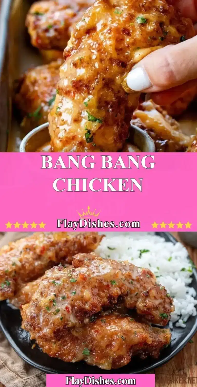 Delicious Bang Bang Chicken with spicy sauce and crispy texture