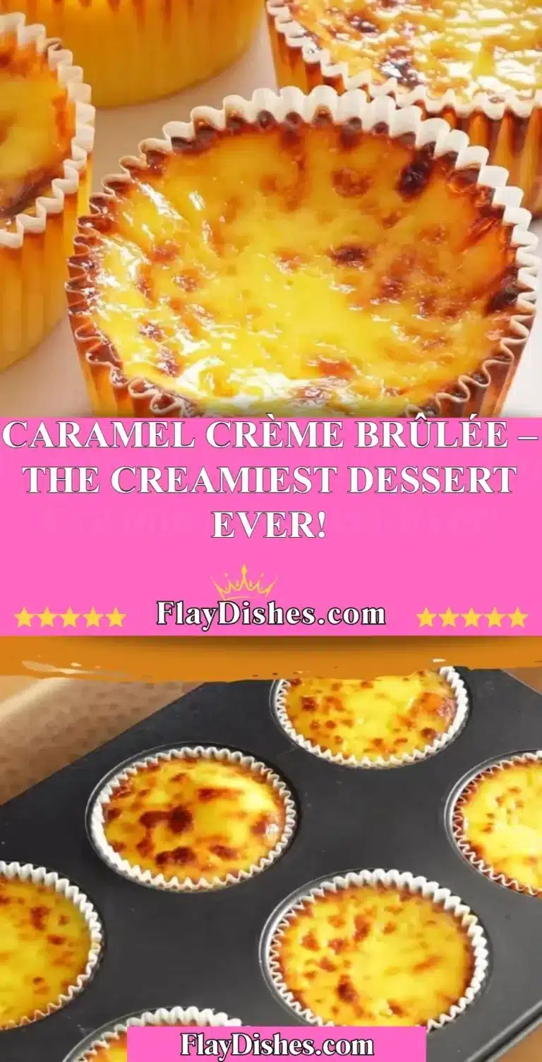 Delicious Caramel Crème Brûlée with a caramelized sugar topping