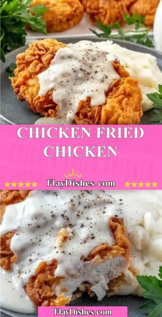 Crispy Chicken Fried Chicken served with sides and garnishes