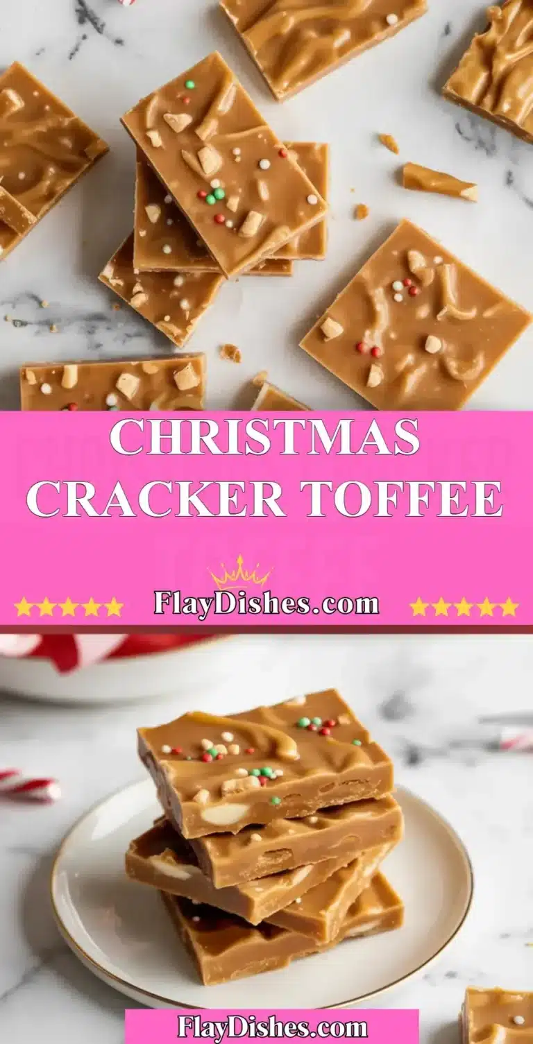 Delicious Christmas cracker toffee topped with chocolate and nuts