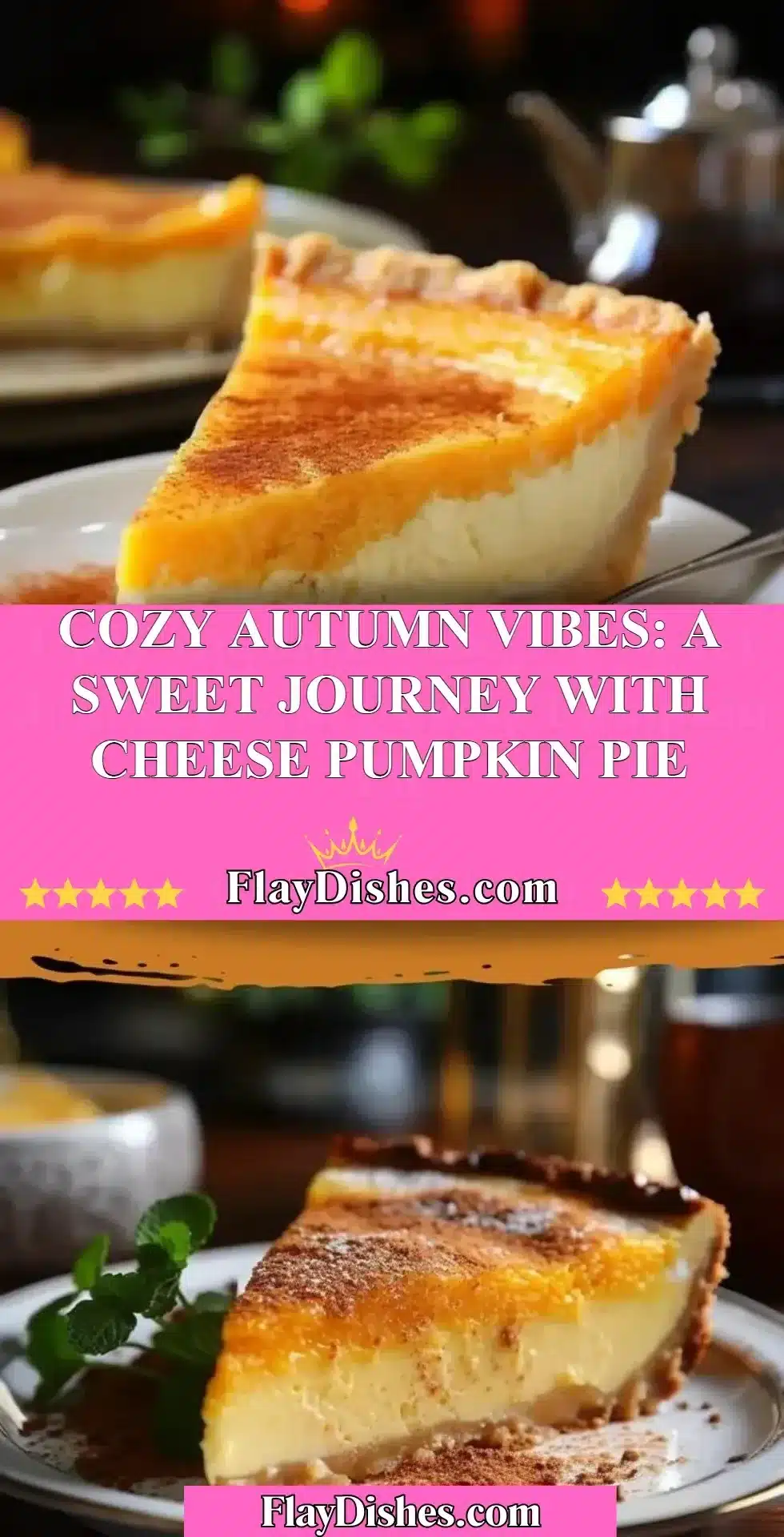 Delicious cheese pumpkin pie topped with cream, perfect for autumn celebrations.