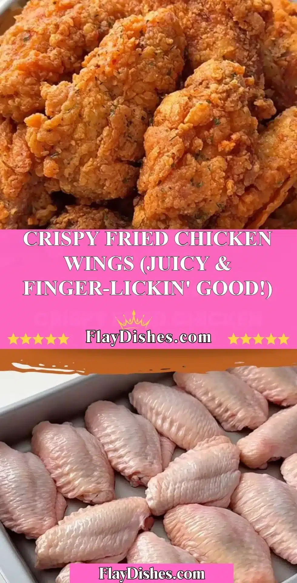 Crispy fried chicken wings served with dipping sauce on a platter