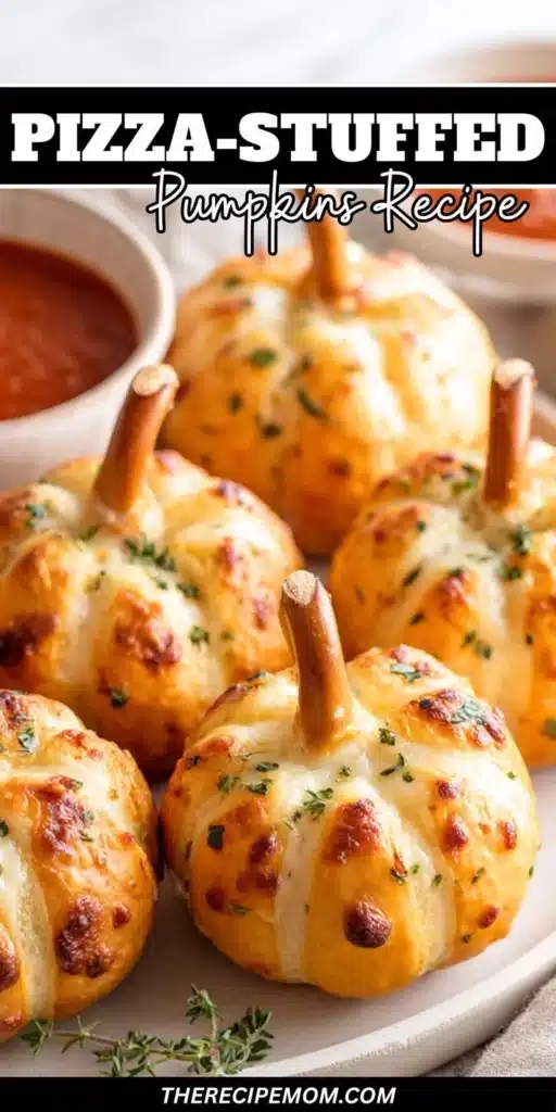 Easy pizza-stuffed pumpkins for a festive Halloween dinner