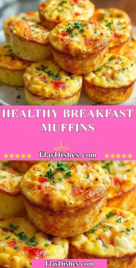 Delicious healthy breakfast muffins on a wooden table