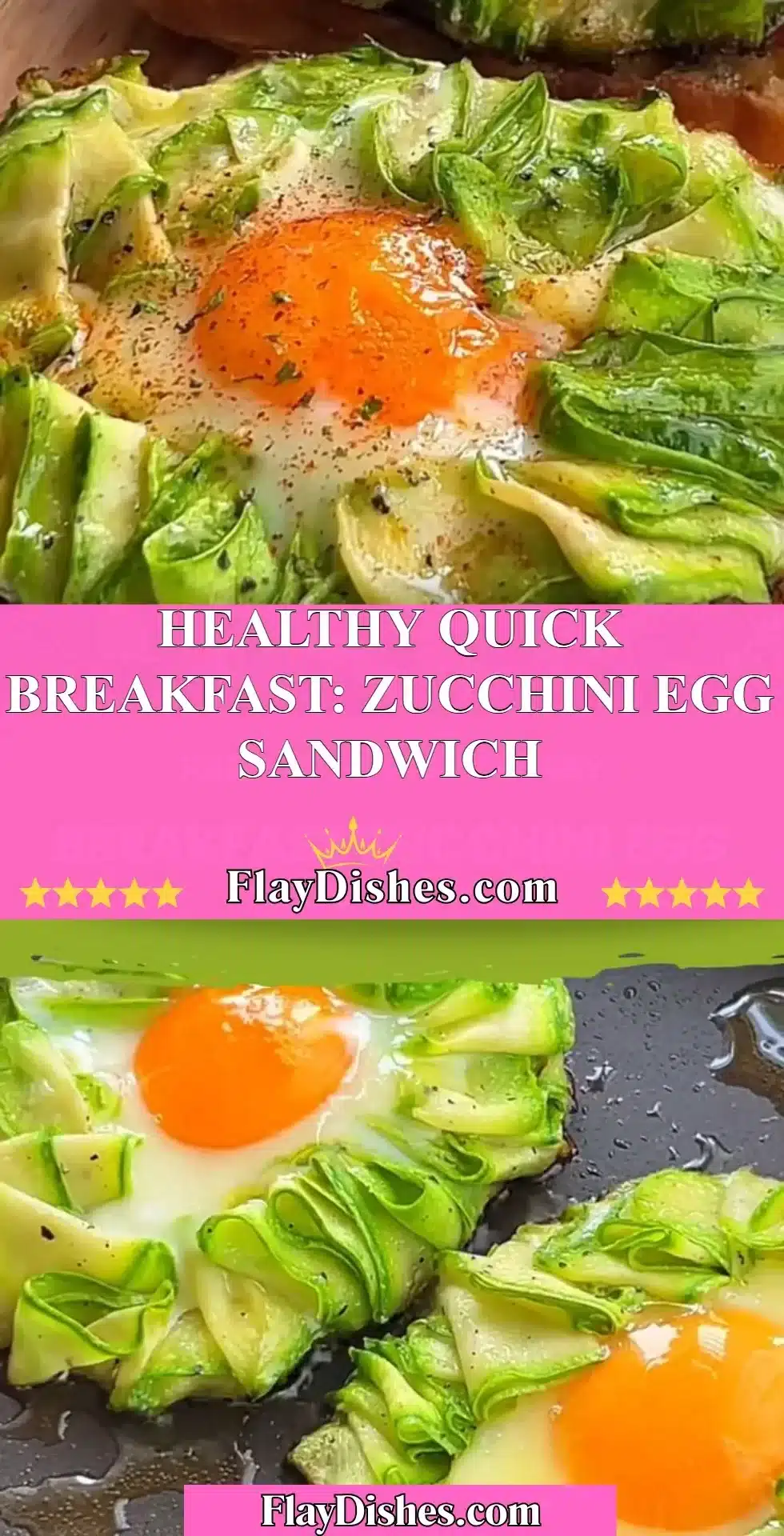 Healthy zucchini egg sandwich recipe for a quick breakfast