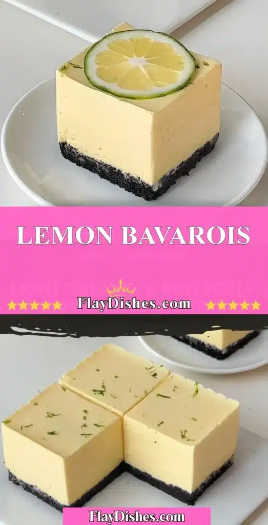 Delicious Lemon Bavarois dessert garnished with lemon zest and fresh mint