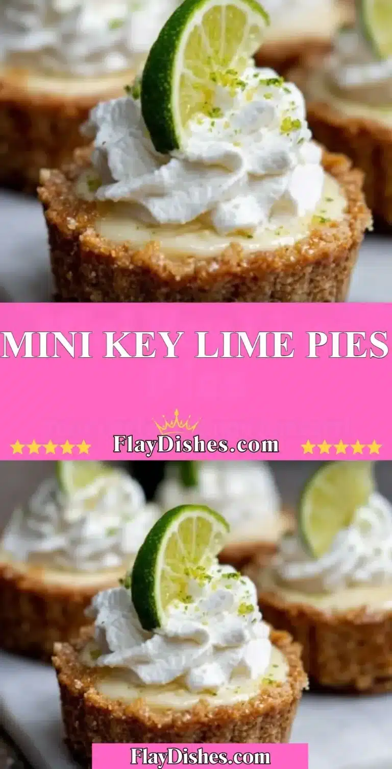 Delicious mini key lime pies with lime filling and crust on a plate