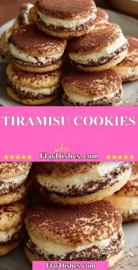Delicious tiramisu cookies with coffee and mascarpone flavors