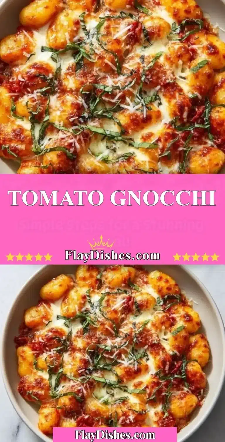 Plate of homemade tomato gnocchi with fresh basil and parmesan cheese