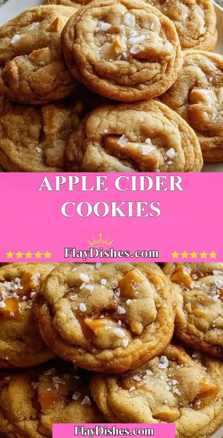 Freshly baked apple cider cookies on a wooden table