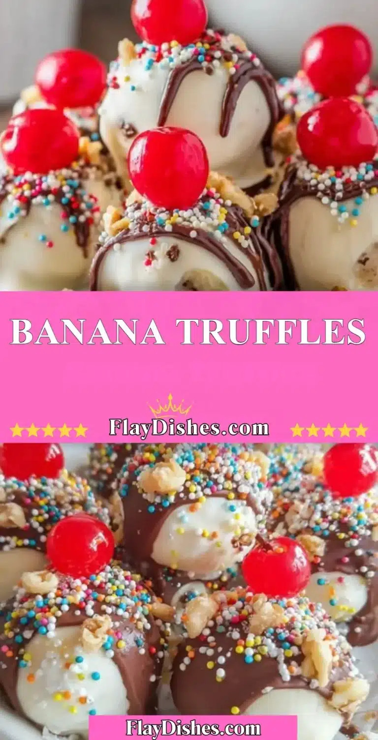 Decadent Banana Truffles dessert featuring rich chocolate and ripe bananas.