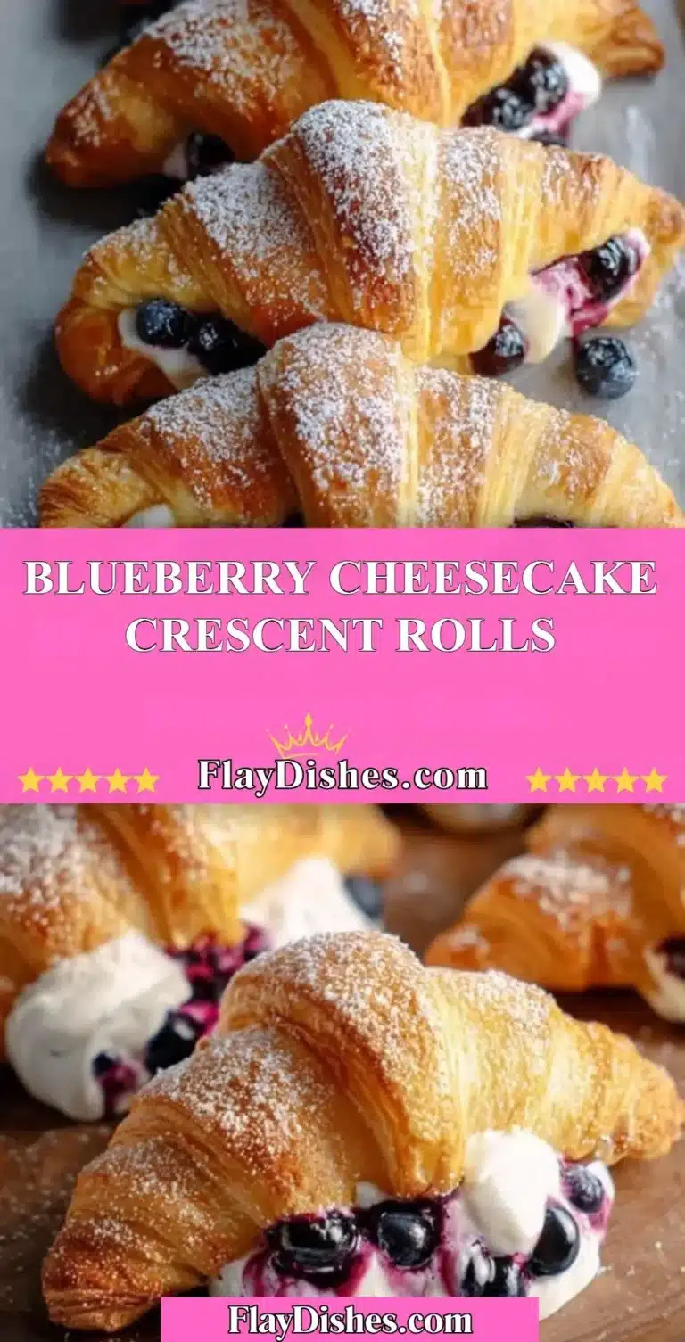 Blueberry cheesecake crescent rolls fresh out of the oven