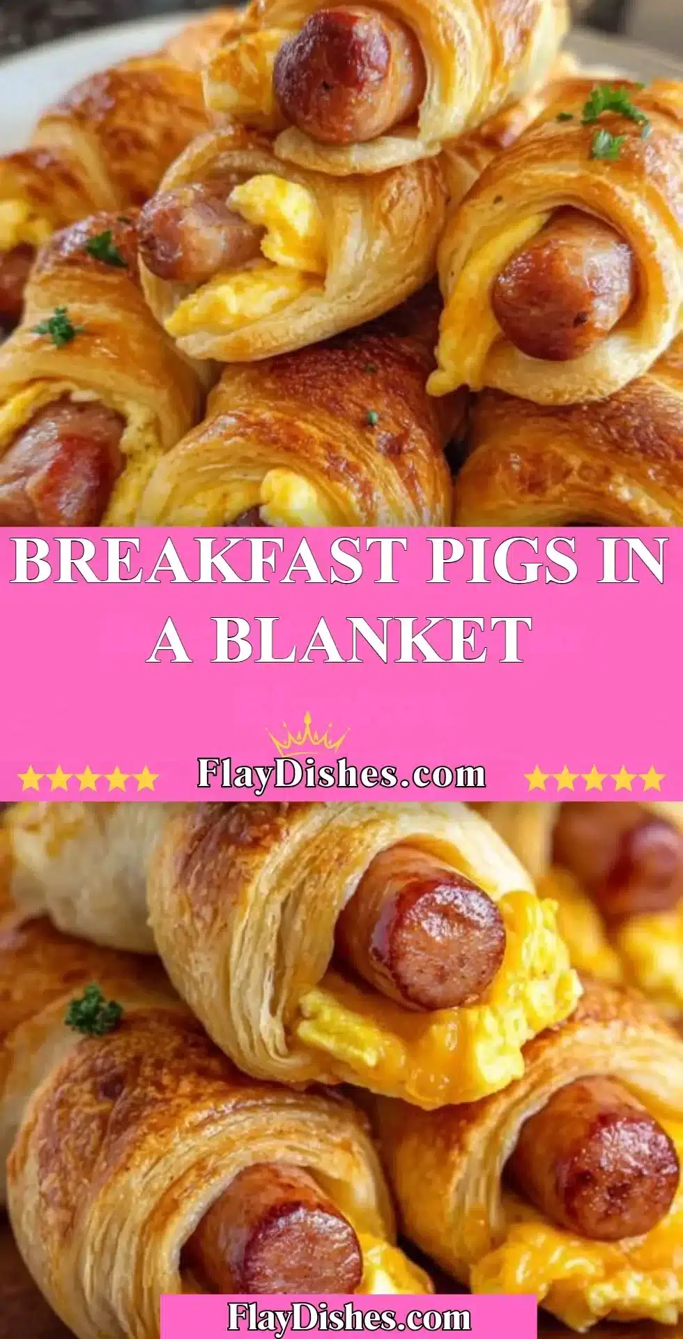 Delicious Breakfast Pigs in a Blanket served on a plate