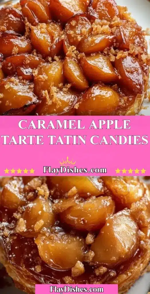 Delicious Caramel Apple Tarte Tatin Candies with rich caramel and fresh apples