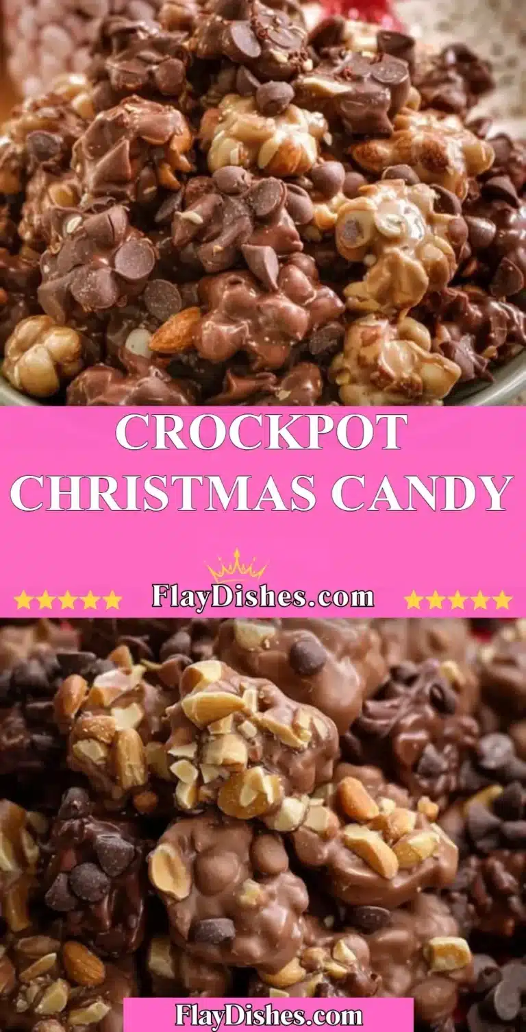 Delicious Crockpot Christmas Candy made with chocolate and nuts