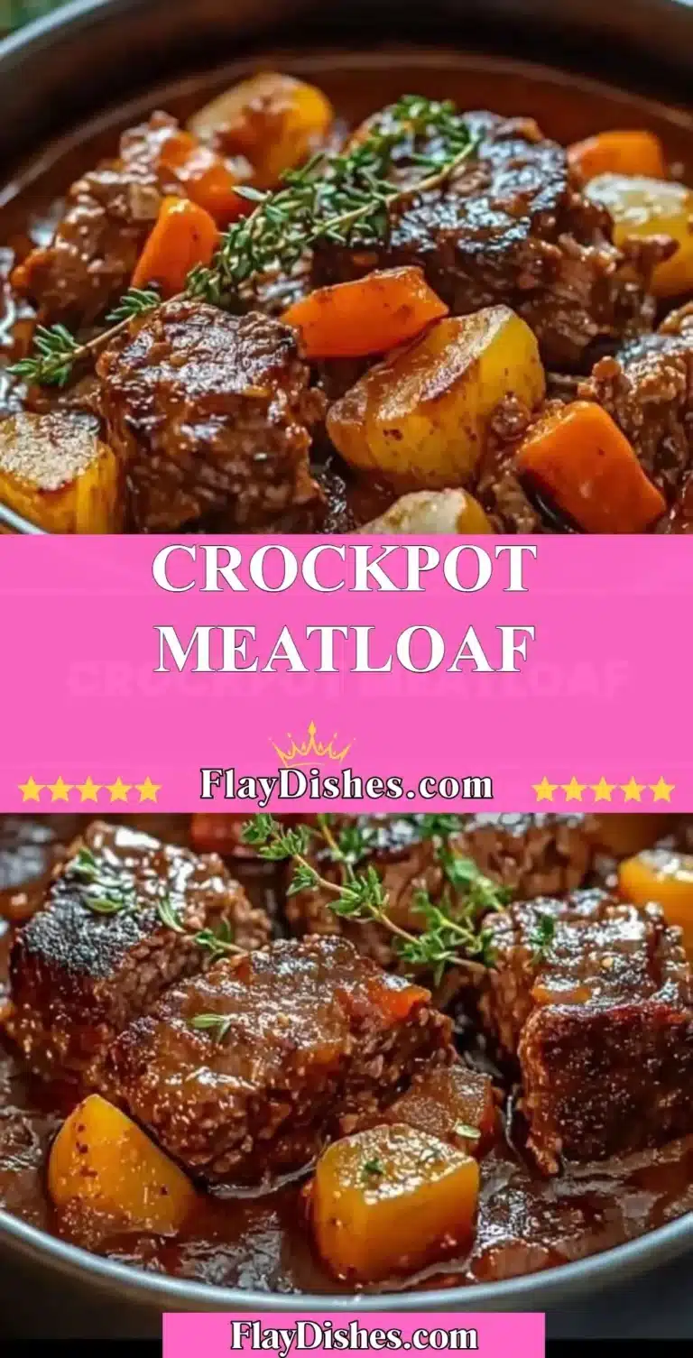 Delicious Crockpot Meatloaf served with mashed potatoes and green beans