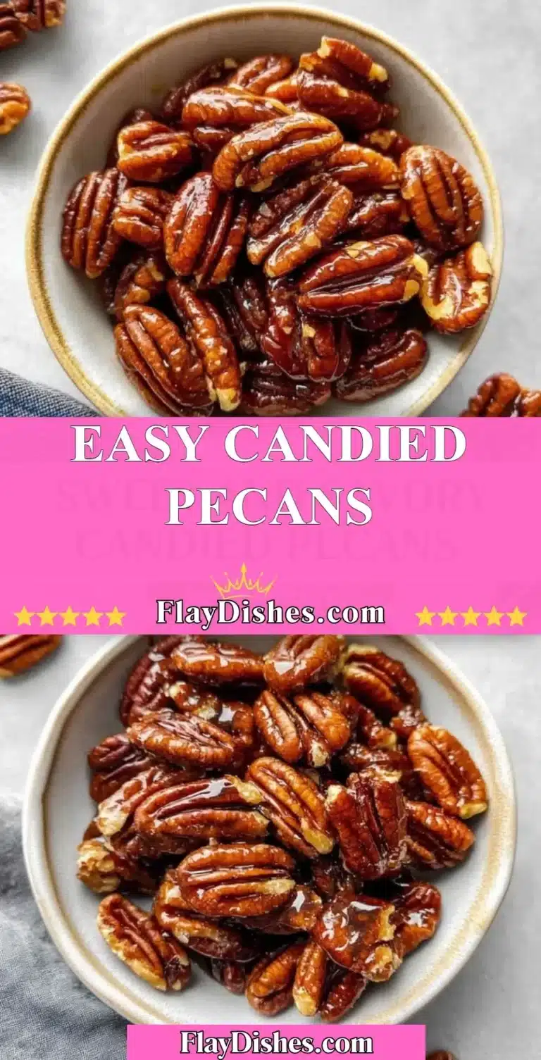 A bowl of easy candied pecans ready for snacking or topping dishes.