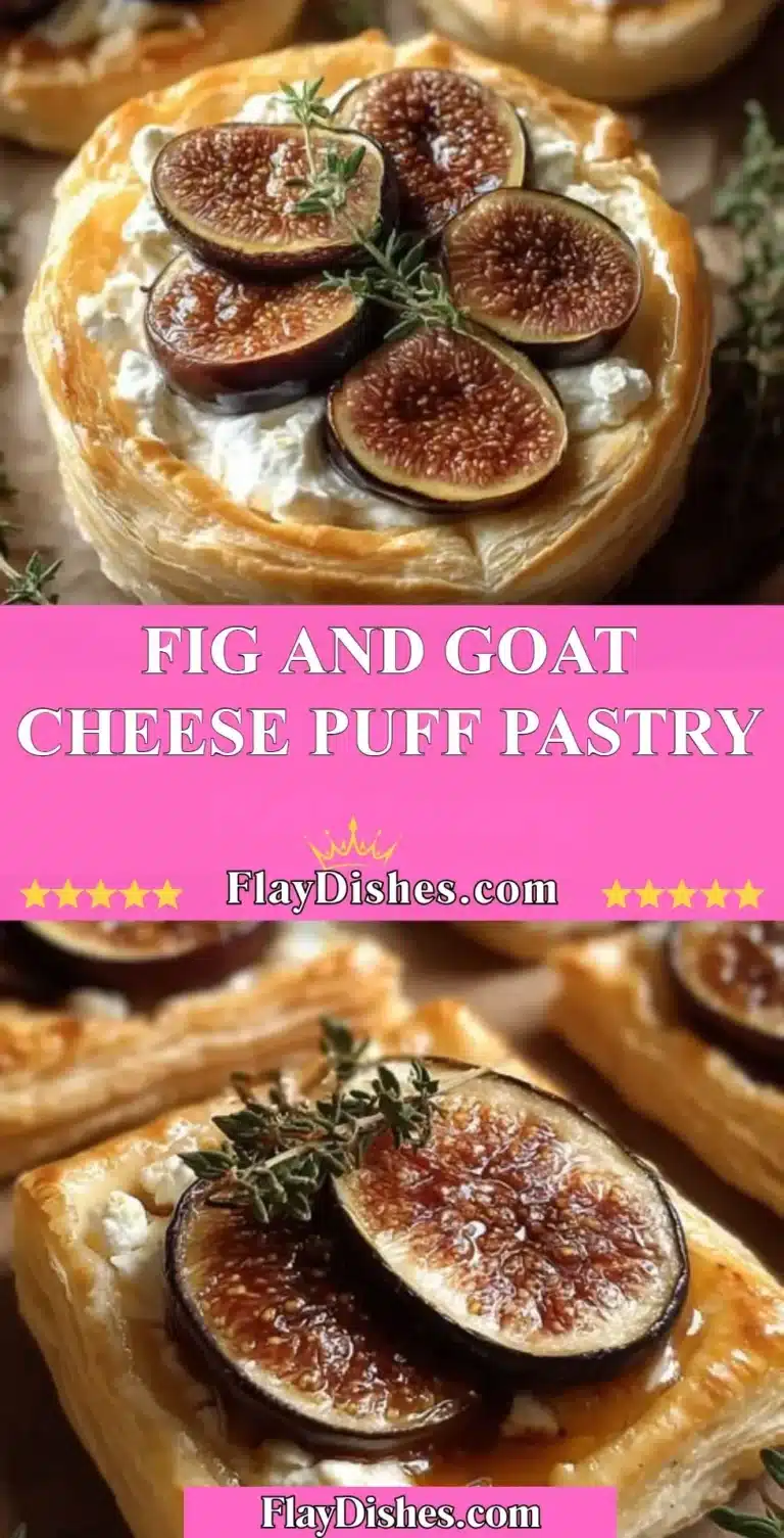 Fig and Goat Cheese Puff Pastry appetizer on a serving plate.