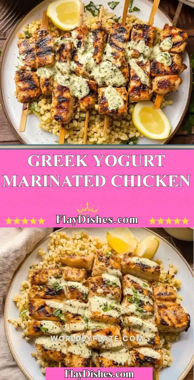 Delicious Greek yogurt marinated chicken ready for grilling