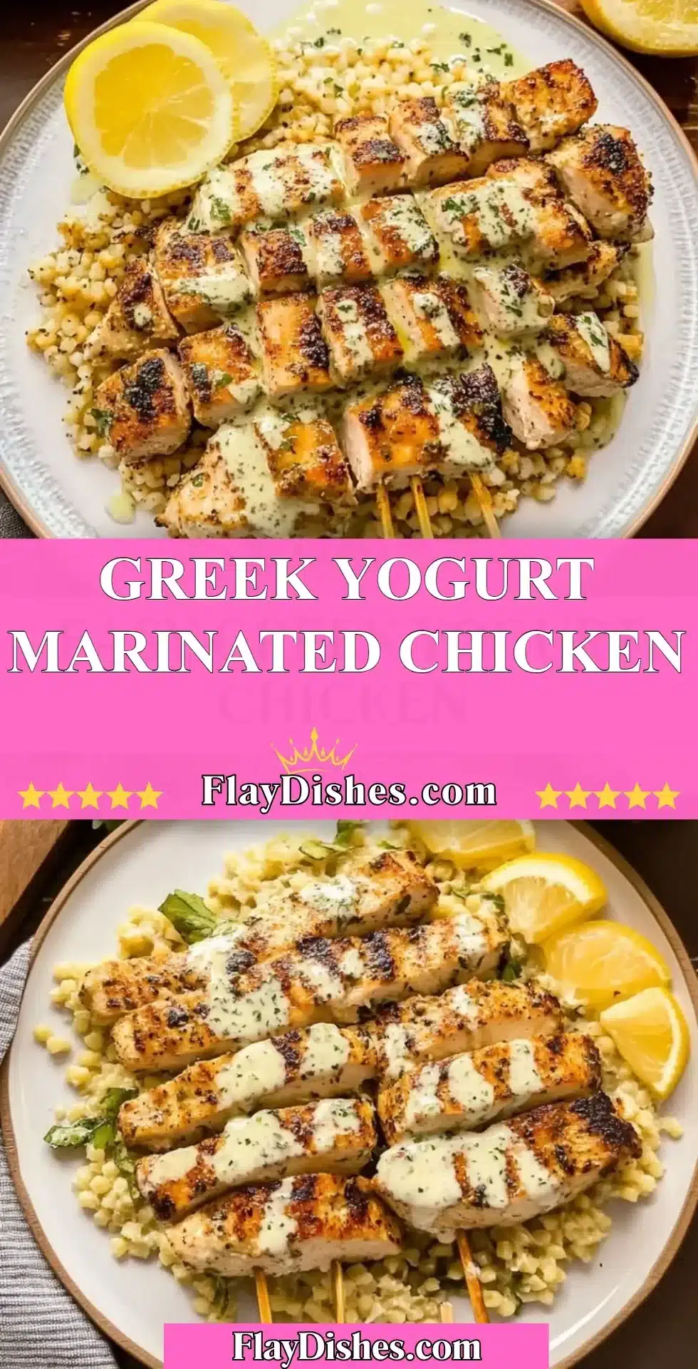 Marinated Greek yogurt chicken ready to be grilled