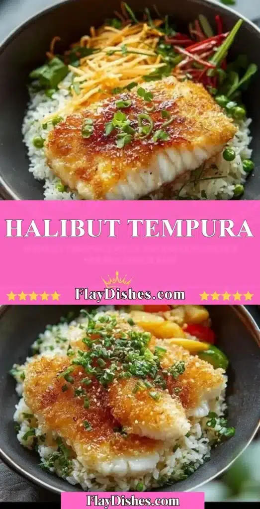 Delicious halibut tempura served with dipping sauce