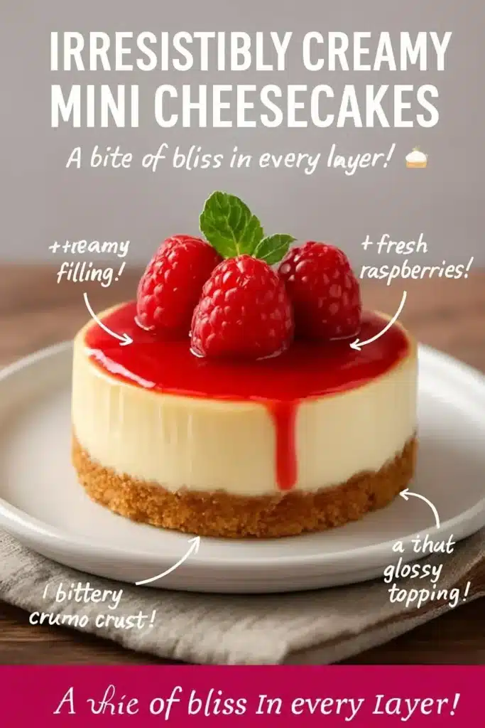 Irresistibly creamy mini cheesecakes inspired by New York style.