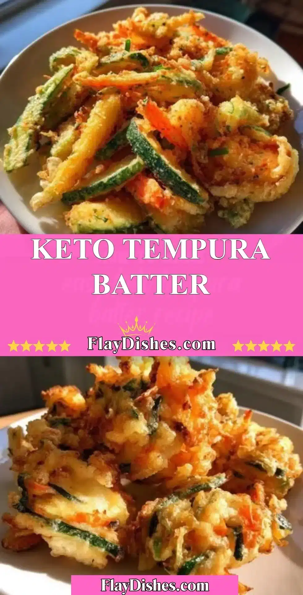 Crispy Keto Tempura Batter prepared for low-carb frying