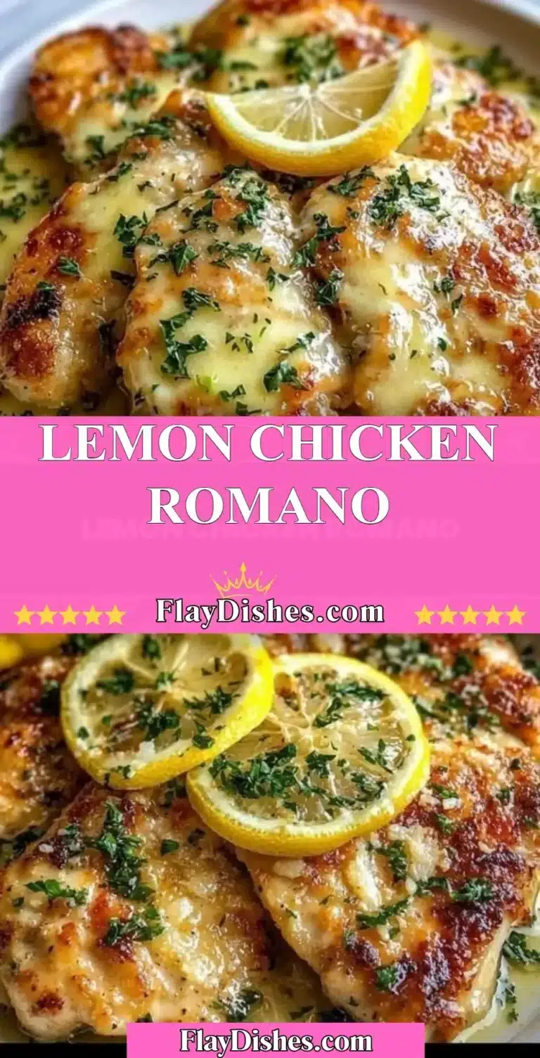 Delicious Lemon Chicken Romano served on a plate with fresh herbs