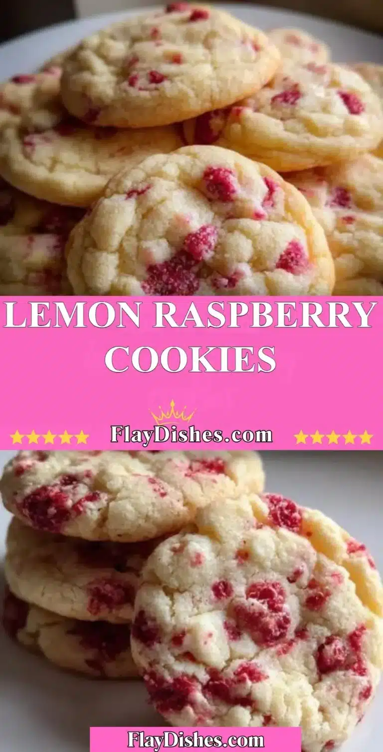 Freshly baked Lemon Raspberry Cookies with vibrant citrus and berry flavors