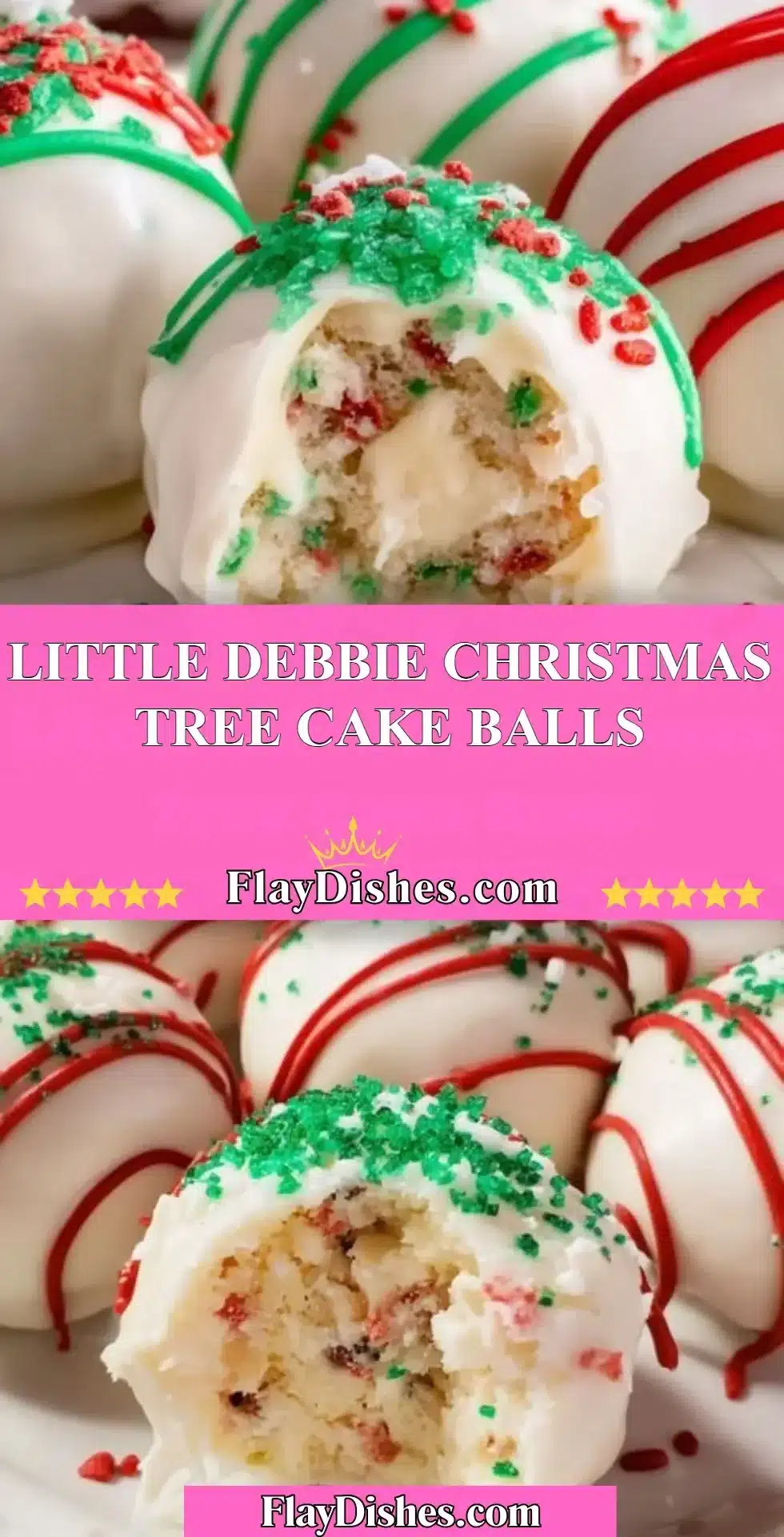 Delicious Little Debbie Christmas Tree Cake Balls ready for festive celebrations