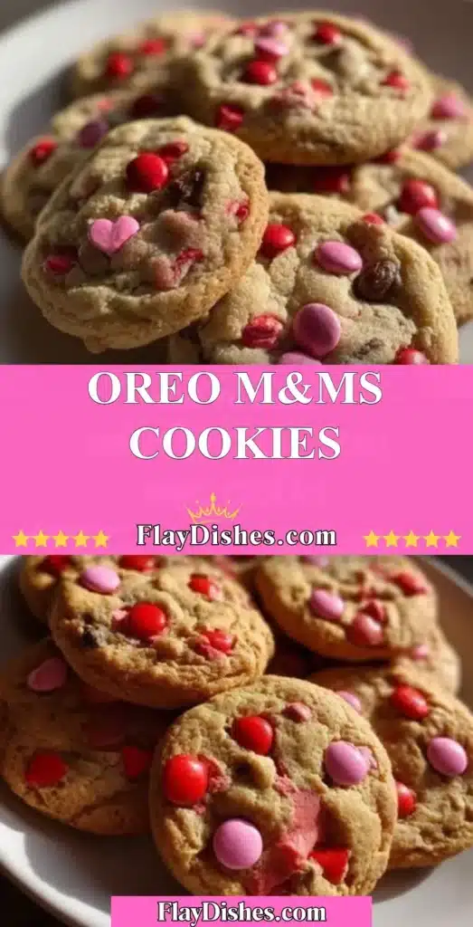 Oreo M&Ms Cookies showcasing the chocolatey treat with vibrant M&Ms