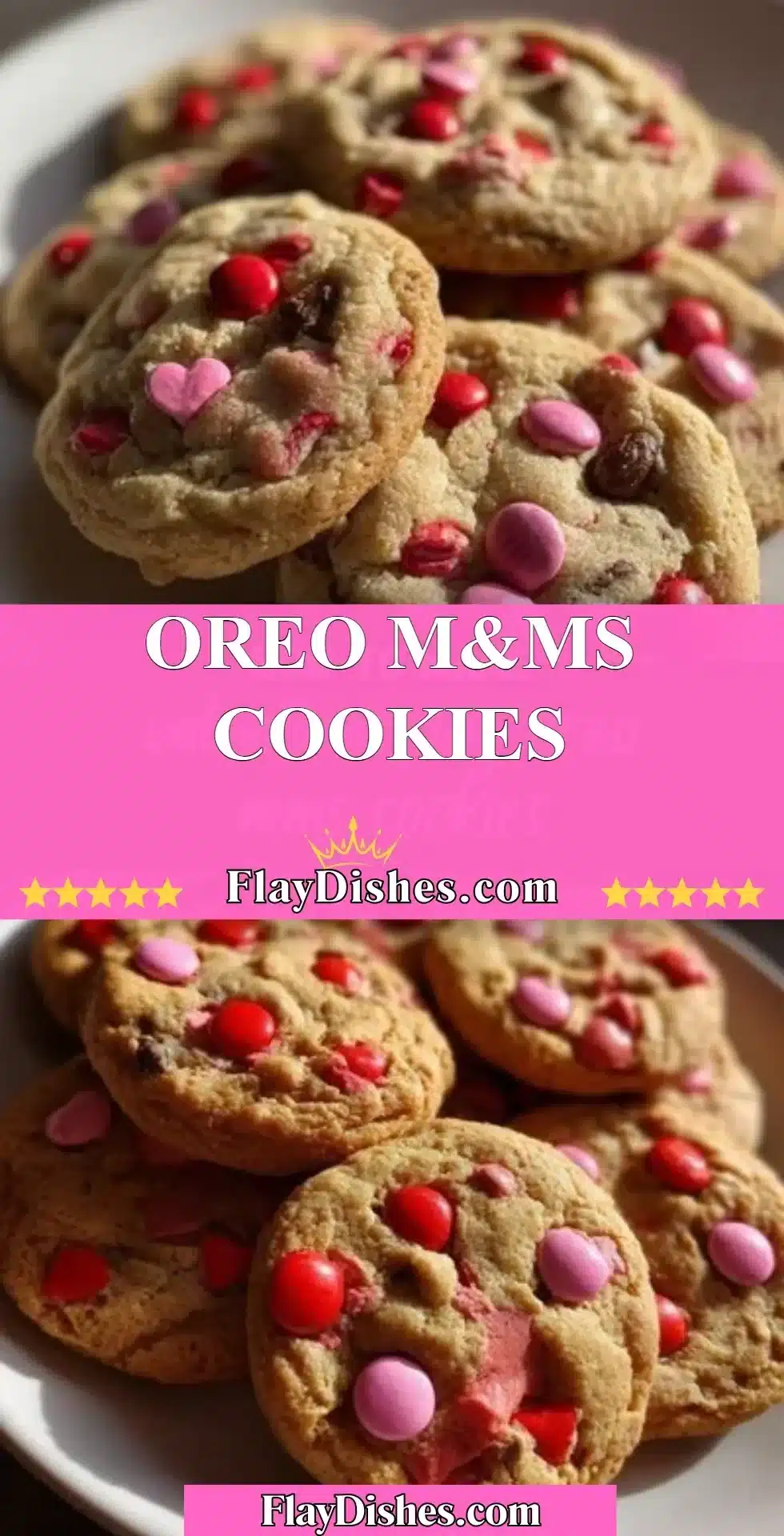 Oreo M&Ms Cookies showcasing the chocolatey treat with vibrant M&Ms