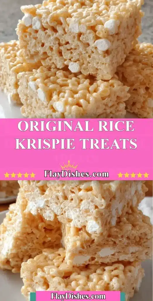Delicious Original Rice Krispie Treats made from cereal and marshmallows