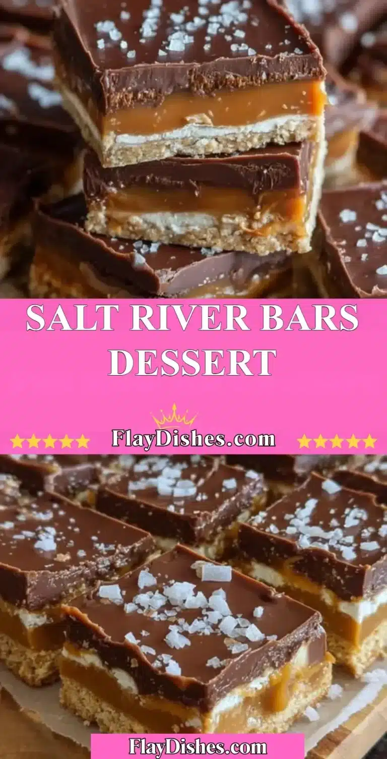 Delicious homemade Salt River Bars Dessert ready to be served.