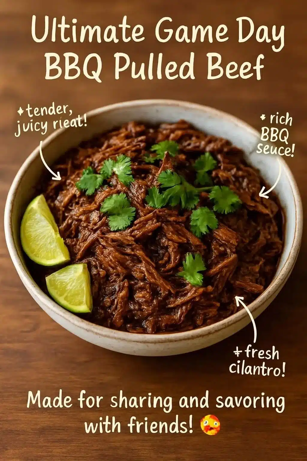 Slow cooker BBQ pulled beef recipe served with buns and coleslaw