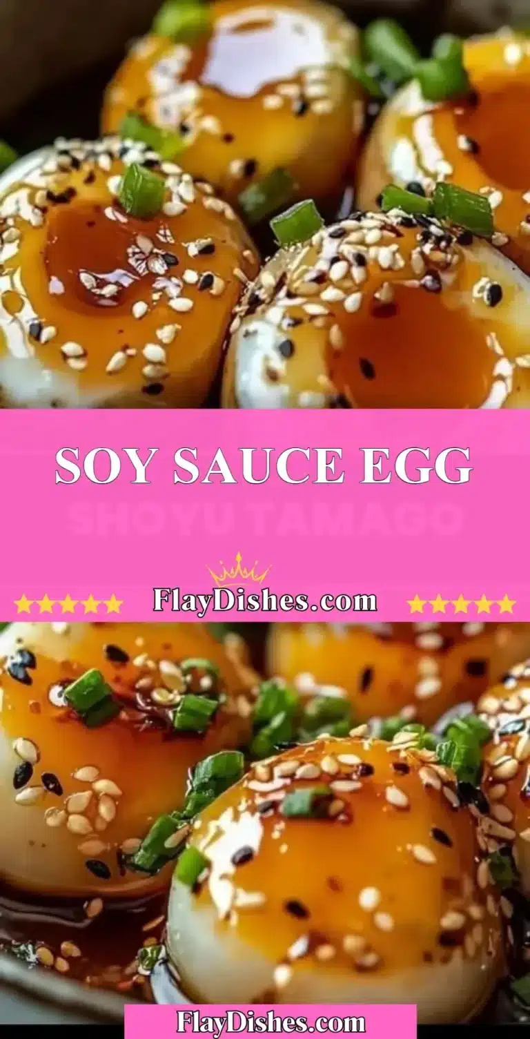 Delicious soy sauce egg garnished with green onions in a bowl.