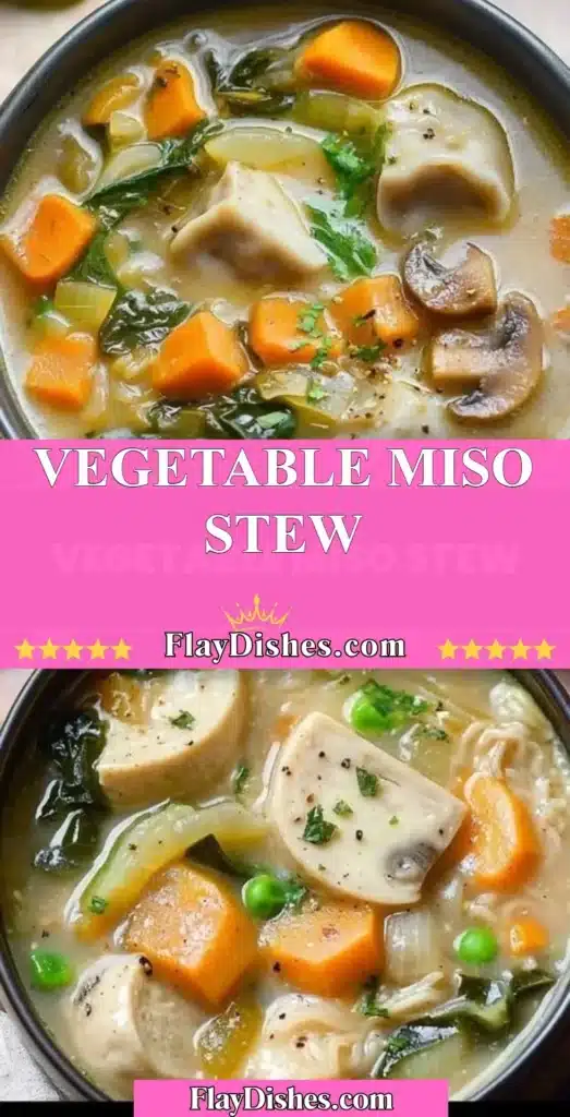A hearty bowl of Vegetable Miso Stew with vibrant vegetables and miso broth.