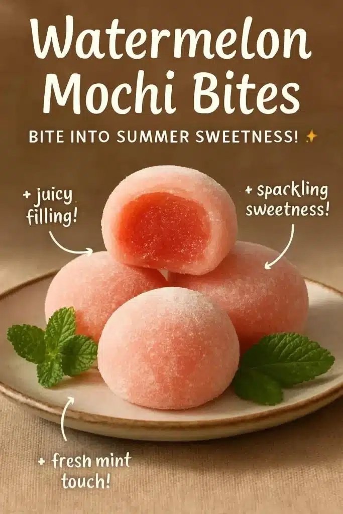 Deliciously crafted watermelon mochi bites for a refreshing dessert