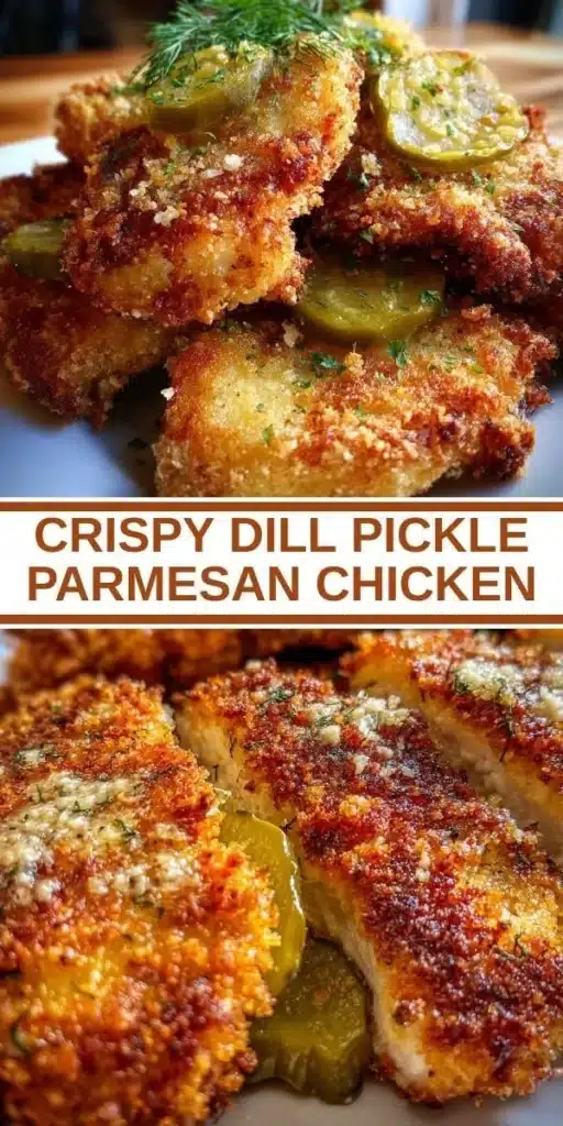 Plate of Crispy Dill Pickle Chicken with Parmesan crust