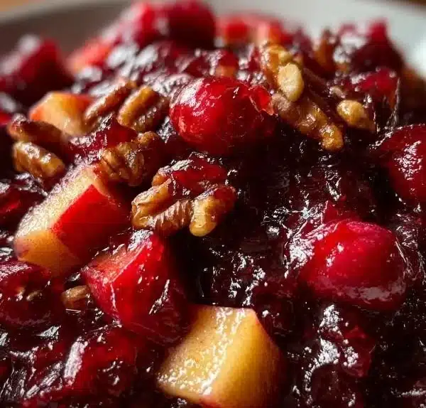 Homemade Crockpot Christmas Jam in a festive jar ready for gifting.