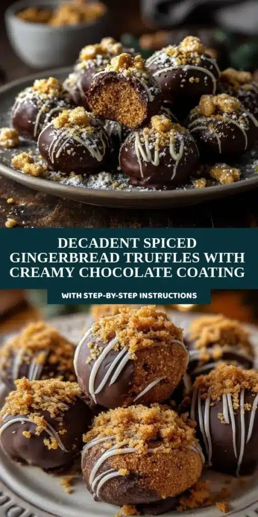Decadent spiced gingerbread truffles with a creamy chocolate coating