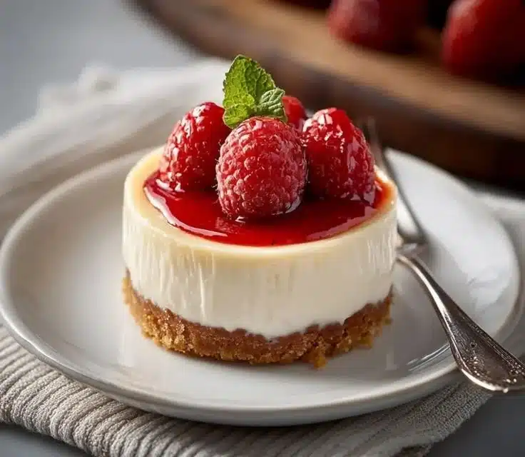 Delicious mini cheesecakes inspired by New York style, creamy and irresistible.