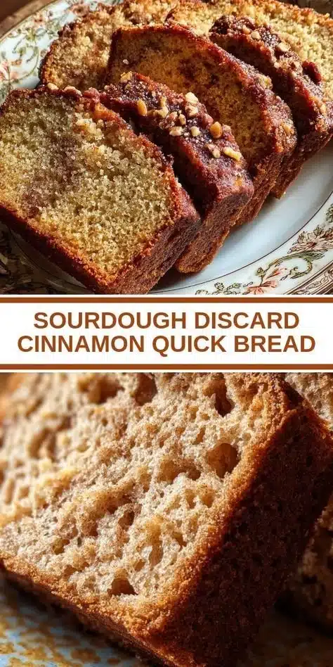 Sourdough Discard Cinnamon Quick Bread fresh out of the oven