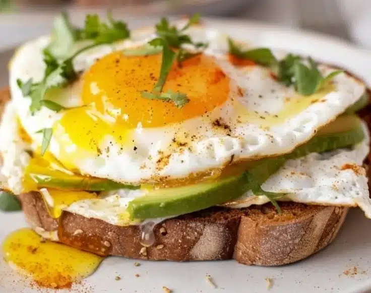 10-Minute Brown Butter Sourdough Egg Toast with rich flavor and golden hue