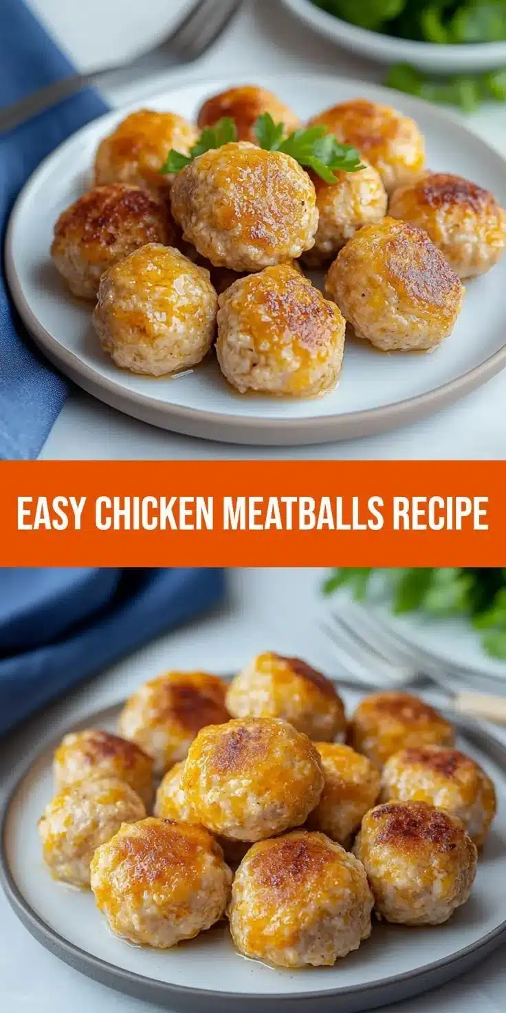 Delicious ground chicken meatballs served on a plate, perfect for kids.