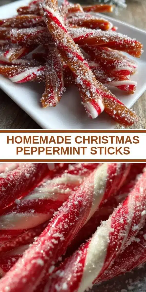 Homemade Christmas peppermint sticks on a festive background