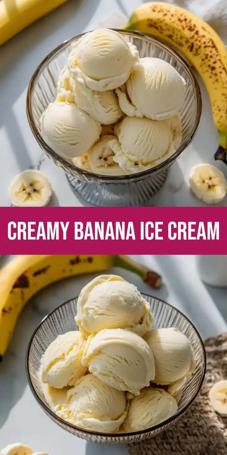 Delicious banana ice cream made with Ninja Creami, a healthy dessert option